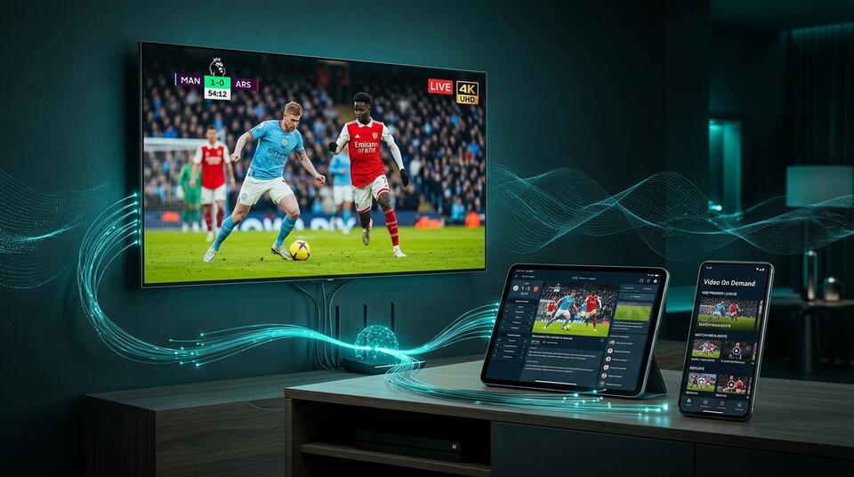 Diffusion multi-écrans IPTV VIP en streaming 4K Ultra HD sur Smart TV, tablette et smartphone